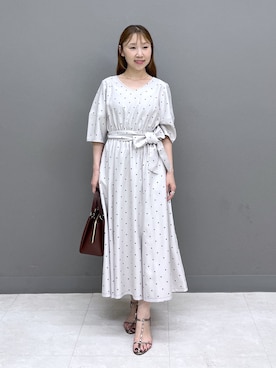 「NATURAL BEAUTY BASIC（ナチュラルビューティーベーシック）のアイテム」を使った、naho0202さん（レディース・154cm）の夏コーディネート