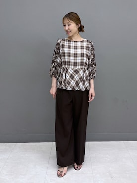 「NATURAL BEAUTY BASIC（ナチュラルビューティーベーシック）のアイテム」を使った、naho0202さん（レディース・154cm）の夏コーディネート
