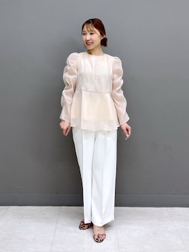 「NATURAL BEAUTY BASIC（ナチュラルビューティーベーシック）のアイテム」を使った、naho0202さん（レディース・154cm）の夏コーディネート