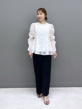 「NATURAL BEAUTY BASIC（ナチュラルビューティーベーシック）のアイテム（その他パンツ）」を使った、naho0202さん（レディース・154cm）の秋コーディネート