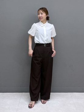「NATURAL BEAUTY BASIC（ナチュラルビューティーベーシック）のアイテム」を使った、naho0202さん（レディース・154cm）の夏コーディネート