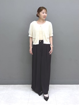「アイテム（ニット/セーター）」を使った、naho0202さん（レディース・154cm）の秋コーディネート