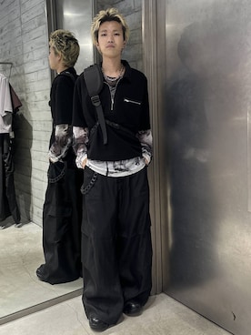 「HARE（ハレ）のアイテム（カーゴパンツ）」を使った、ke5_eigoさん（メンズ・170cm）の夏コーディネート