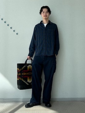 「PENDLETON（ペンドルトン）のアイテム（バッグ）」を使った、Bill Wall Leatherさん（メンズ・180cm）の夏コーディネート