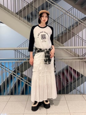 「BILL WALL LEATHER（ビルウォールレザー）のLogo Baseball Tee（Tシャツ/カットソー、その他）」を使った、Bill Wall Leatherさん（メンズ・170cm）の夏コーディネート