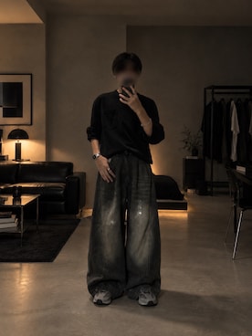 「H&M（エイチ・アンド・エム）のアイテム（トップス）」を使った、優斗さん（メンズ・165cm）の秋コーディネート
