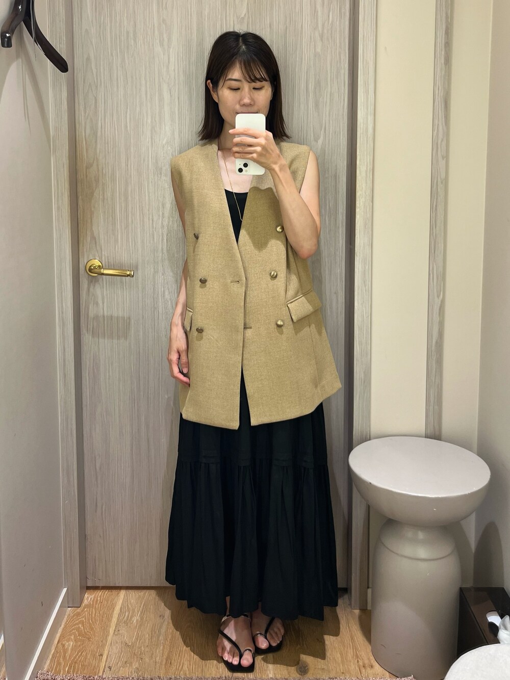 3サイズ展開】サテンティアードキャミワンピースを使った人気