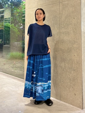 「ZUCCa（ズッカ）のCARGOL 2 / シューズ（スリッポン、ブラック系）」を使った、ZUCCa OFFICIALさん（レディース・166cm）の夏コーディネート