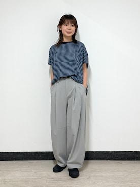 「ZUCCa（ズッカ）のベルテッドスニーカー / スニーカー（スニーカー、ブラック系）」を使った、ZUCCa OFFICIALさん（レディース・166cm）の夏コーディネート