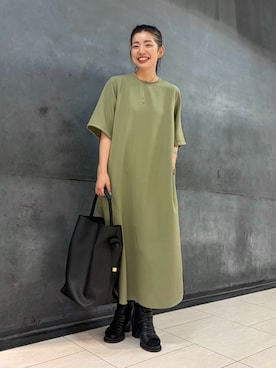 「ZUCCa（ズッカ）のYACHT ROPE BAG / バッグ（トートバッグ、ブラック系）」を使った、ZUCCa OFFICIALさん（レディース・154cm）の春コーディネート