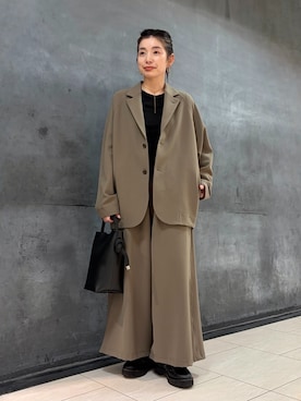 「ZUCCa（ズッカ）のアイテム」を使った、ZUCCa OFFICIALさん（レディース・154cm）の秋コーディネート