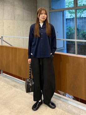 「ZUCCa（ズッカ）のCARGOL 2 / シューズ（スリッポン、ブラック系）」を使った、ZUCCa OFFICIALさん（レディース・154cm）の秋コーディネート