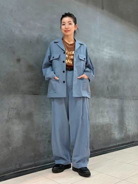 「ZUCCa（ズッカ）のアイテム」を使った、ZUCCa OFFICIALさん（レディース・154cm）の夏コーディネート