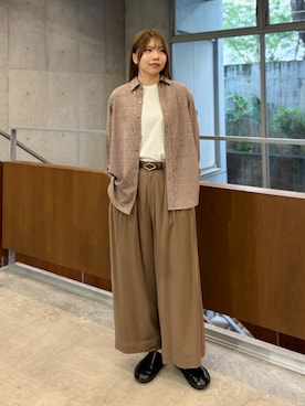 「ZUCCa（ズッカ）のCARGOL 2 / シューズ（スリッポン、ブラック系）」を使った、ZUCCa OFFICIALさん（レディース・154cm）の秋コーディネート