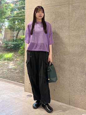 「ZUCCa（ズッカ）のCARGOL 2 / シューズ（スリッポン、ブラック系）」を使った、ZUCCa OFFICIALさん（レディース・154cm）の春コーディネート