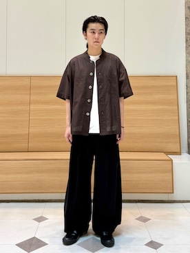 「チャコールグレー」｜ZUCCa OFFICIALさん（メンズ・173cm）の夏コーディネート
