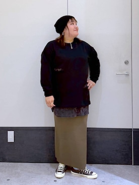 「アイテム（チュニック）」を使った、あやっぺさん（レディース・161cm・40代）の秋コーディネート