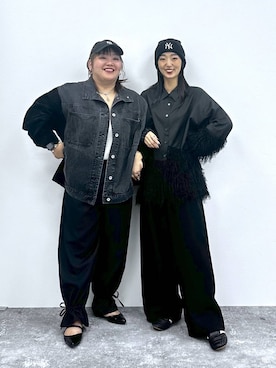 「アイテム（カバーオール）」を使った、あやっぺさん（レディース・161cm）の秋コーディネート