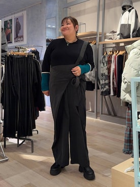 「LEPSIM」｜「アイテム（つなぎ/オールインワン）」を使った、あやっぺさん（レディース・161cm）の秋コーディネート