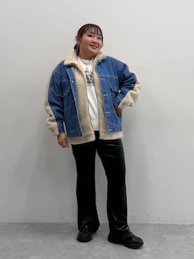 「アイテム（デニムジャケット）」を使った、あやっぺさん（レディース・161cm・30代）の秋コーディネート