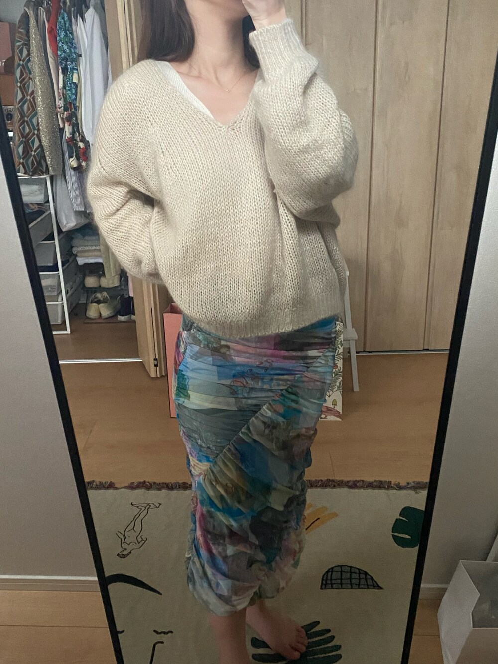 GANNI（ガニー）の「GANNI Mesh Ruched Midi Skirt（スカート）」 - WEAR