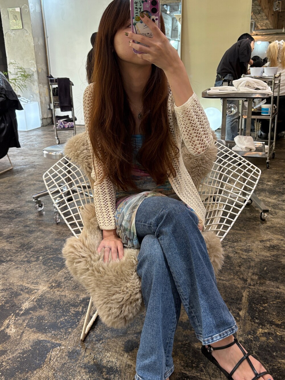 GANNI（ガニー）の「GANNI Mesh Ruched Midi Skirt（スカート）」 - WEAR
