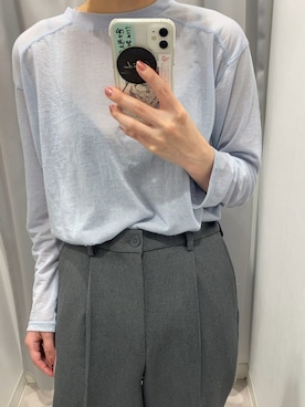 6（ロク）の「＜6(ROKU)＞COTTON NYLON SHEER FOOT BALL T-SHIRT