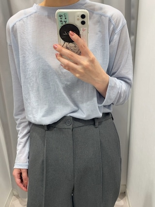 roku 6 ロクQUILTED FOOT BALL シアーTシャツ カットソー 6（ロク）の「＜6(ROKU)＞COTTON NYLON × QUILTED FOOT BALL T