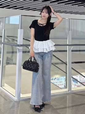 「INGNI（イング）のアイテム（バッグ）」を使った、彩さん（レディース・155cm）の春コーディネート