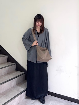 「russet（ラシット）のアイテム（ショルダーバッグ）」を使った、Nozomiさん（レディース・161cm）の秋コーディネート