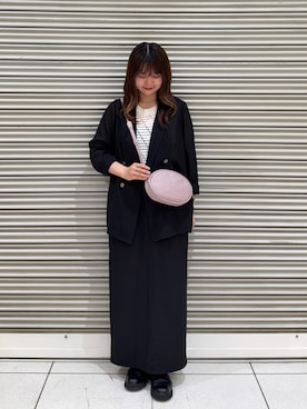 「russet（ラシット）のアイテム（ショルダーバッグ）」を使った、Nozomiさん（レディース・161cm）の秋コーディネート