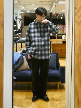 「PENDLETON（ペンドルトン）のアイテム（トップス）」を使った、かずきさん（メンズ・175cm）の秋コーディネート
