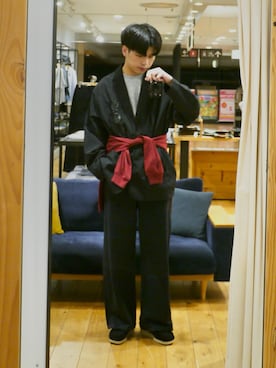 「URBAN RESEARCH DOORS(アーバンリサーチドアーズ)のアイテム(メガネ)」を使った、かずきさん(メンズ・175cm)の秋コーディネート