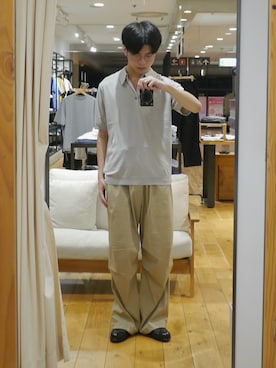 「URBAN RESEARCH DOORS（アーバンリサーチドアーズ）のLIFE STYLE TAILOR　マルチスペックコインローファー（シューズ小物/雑貨、ブラック系）」を使った、かずきさん（メンズ・175cm）の夏コーディネート