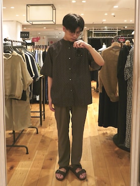 「URBAN RESEARCH DOORS（アーバンリサーチドアーズ）のBIRKENSTOCK　EXCLUSIVE ARIZONA WB(REG)（サンダル、ブラウン系）」を使った、かずきさん（メンズ・175cm）の夏コーディネート