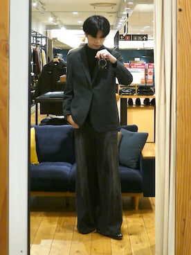 「モックネック」｜かずきさん（メンズ・175cm）の秋コーディネート