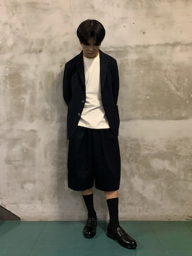 「EKAL（エカル）のアイテム」を使った、かずきさん（メンズ・175cm）の夏コーディネート