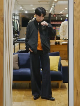 「モックネック」｜かずきさん（メンズ・175cm）の秋コーディネート