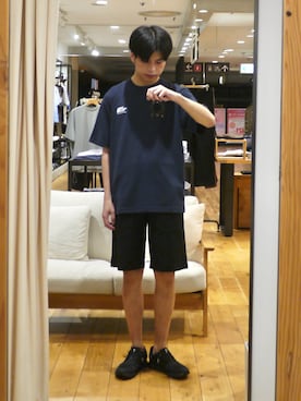 「URBAN RESEARCH DOORS（アーバンリサーチドアーズ）のOn　CLOUD 6（スニーカー、ブラック系）」を使った、かずきさん（メンズ・175cm）の夏コーディネート