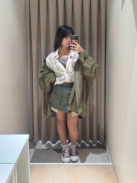 「アイテム（モッズコート）」を使った、yuzukinako1129さん（レディース・146cm）の春コーディネート