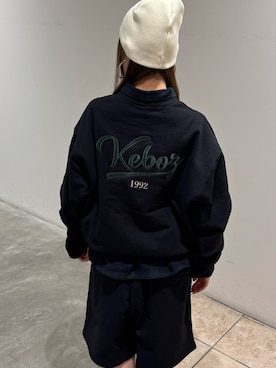 「アイテム（ニットキャップ/ビーニー、ホワイト系）」を使った、keboz74machikoriさん（レディース・167cm）の秋コーディネート