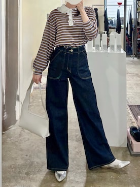 「SOMETHING（サムシング）のアイテム」を使った、tani《骨格ナチュラル》さん（レディース・162cm）の春コーディネート