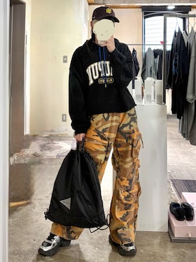 「NIKE（ナイキ）のアイテム（キャップ）」を使った、tani《骨格ナチュラル》さん（レディース・162cm）の春コーディネート