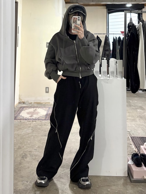 Theater code スラックス zipper design slacks/ジッパーデザイン