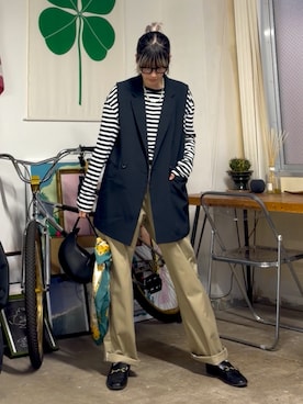 「AO2（アオズ）のアイテム」を使った、tani《骨格ナチュラル/ブルベ夏》さん（レディース・162cm）の春コーディネート