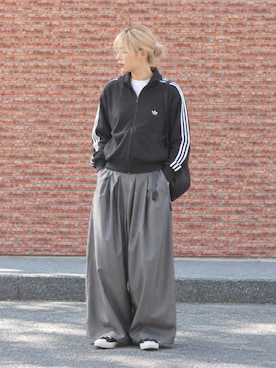 「アイテム（ジャージ）」を使った、tani《骨格ナチュラル》さん（レディース・162cm）の秋コーディネート