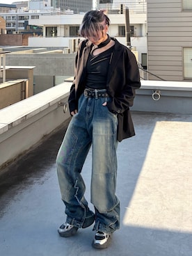 「Theater code（シアターコード）のアイテム」を使った、taniさん（レディース・162cm）の冬コーディネート