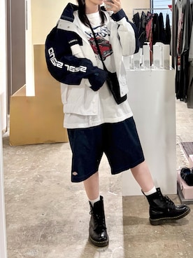 「Dickies（ディッキーズ）のアイテム（パンツ）」を使った、tani《骨格ナチュラル》さん（レディース・162cm）の春コーディネート