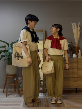 「coen（コーエン）のアイテム」を使った、cielo（しえろ）さん（メンズ・175cm）の春コーディネート