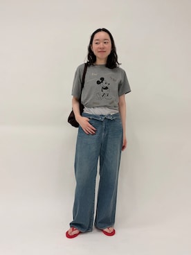 「FRAMeWORK（フレームワーク）のアイテム（シューズ）」を使った、arisaさん（レディース・164cm）の夏コーディネート